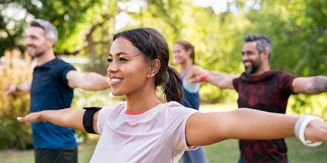 Yoga at the park