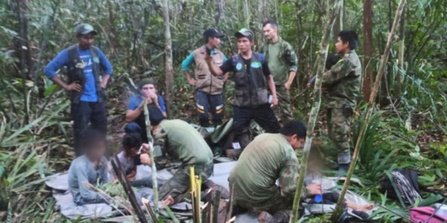 Colombia children being rescued