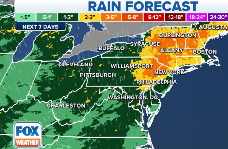 Severe weather continues to stir as days of rain soak Northeast