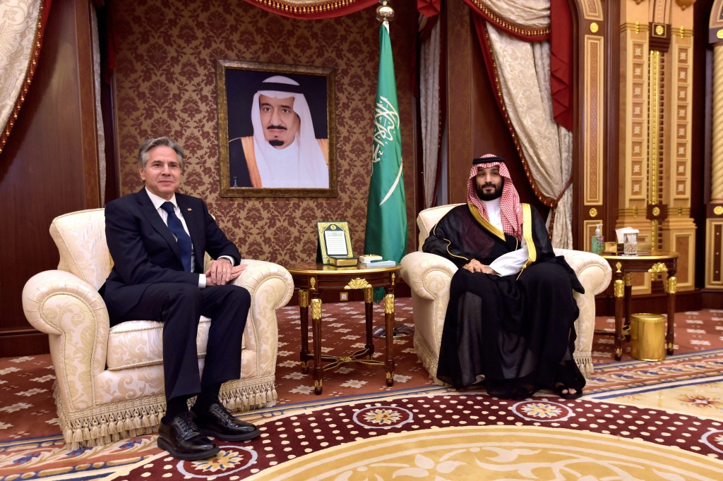 Secretary of State Antony Blinken met with the crown prince Tuesday to strengthen relationships between the two countries.