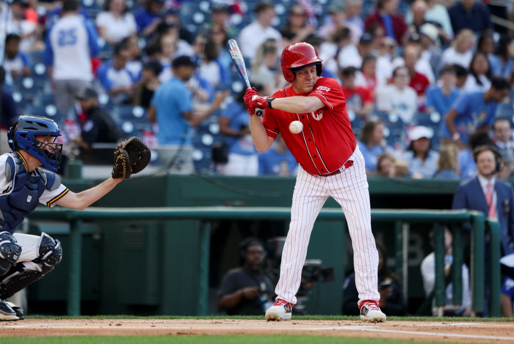 House Majority Leader Steve Scalise (R-La.) played first base and was the lead-off hitter for the GOP six years after he was shot by a left-wing extremist at a YMCA diamond practice field in Alexandria, Va., a day before the 2017 edition of the game.