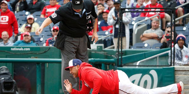 Dave Martinez on the ground