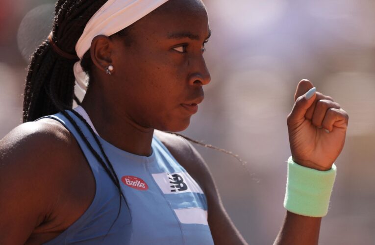 Coco Gauff tames wind and Anna Karolina Schmiedlova to reach French Open quarter-finals