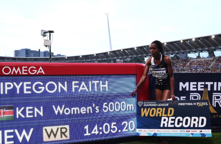 Faith Kipyegon smashes 5000m world record, Keely Hodgkinson sets national mark, Lamecha Girma breaks 19-year record