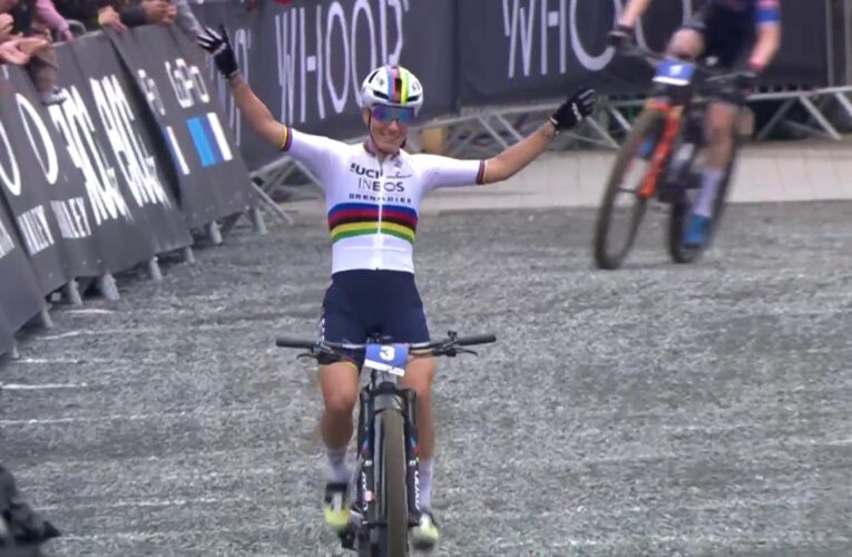 Pauline Ferrand-Prevot delivers first World Cup win in Leogang with victory at Cross-Country Short Track UCI event