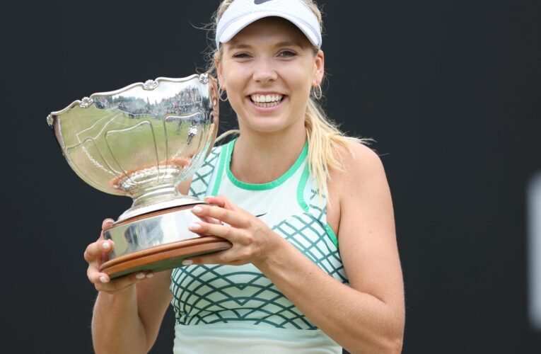 ‘I dreamed of this moment’ – Katie Boulter powers past Jodie Burrage in all-British Nottingham Open final