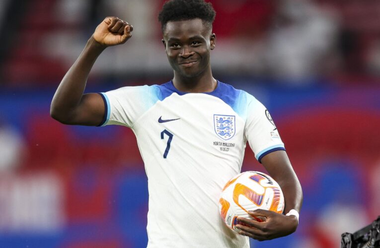Bukayo Saka ‘so happy’ with display and hat-trick in England’s 7-0 win over North Macedonia in Euro 2024 qualifier