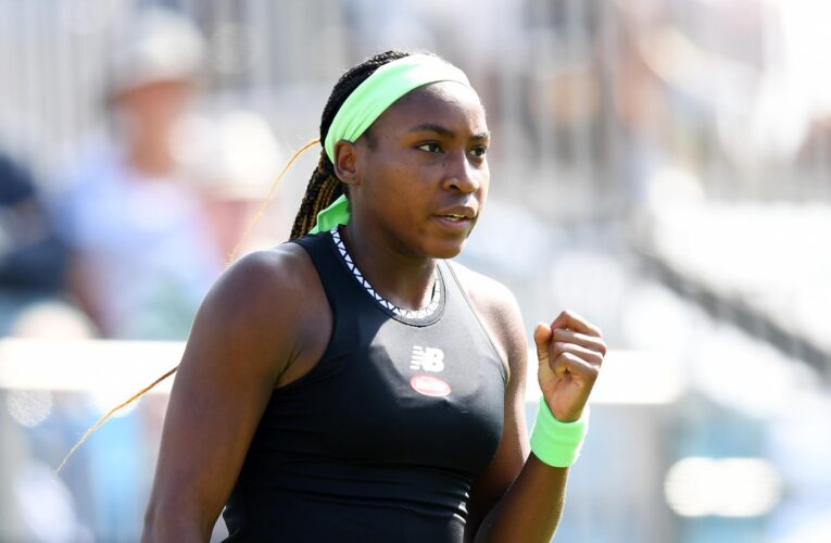 Coco Gauff races past Jodie Burrage at Eastbourne to reach quarter-finals of Wimbledon warm-up event