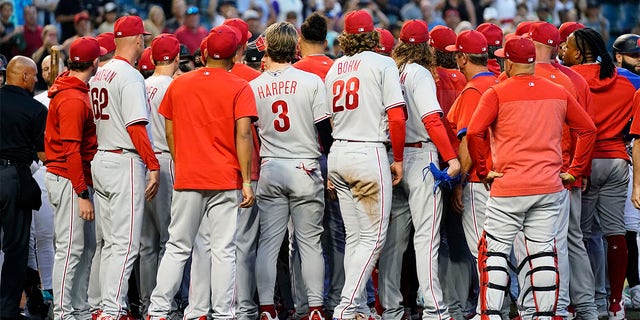 Phillies bench empties