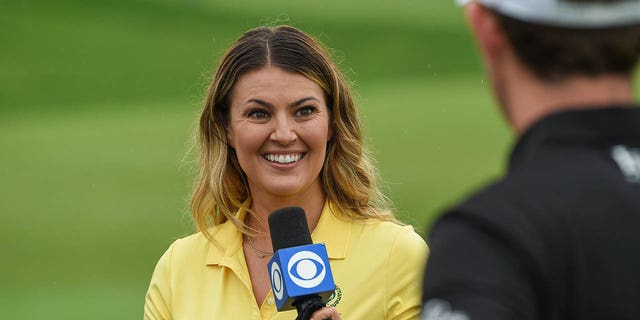 Amanda Balionis interviews Patrick Cantlay in 2021