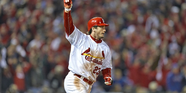 David Freese celebrates