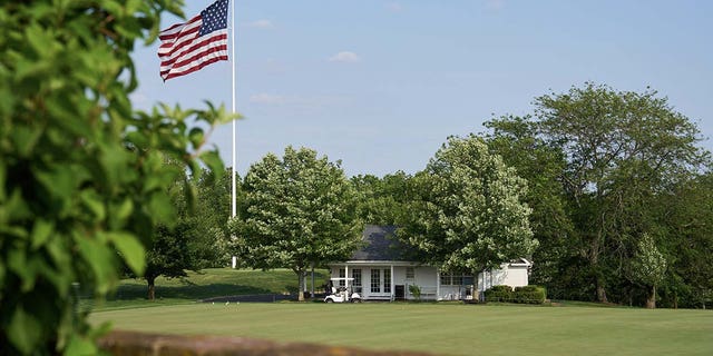 Trump National Golf Club before a speech by former US President Donald Trump in Bedminster