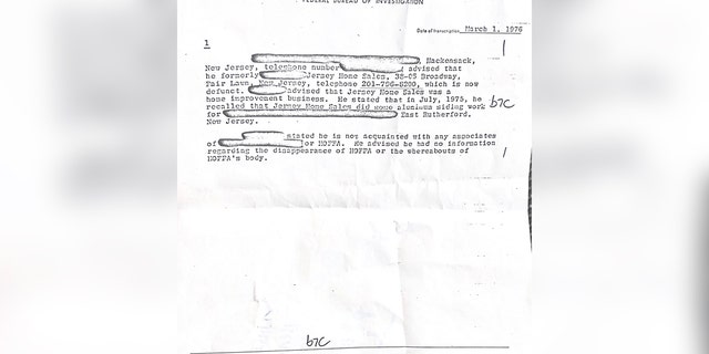 FBI document about Gabe Briguglio