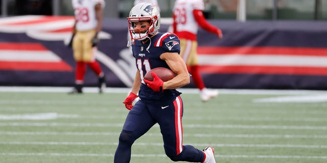 Julian Edelman before a game in 2020