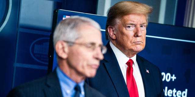 Anthony Fauci and Donald Trump