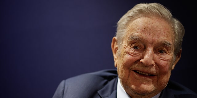 George Soros, billionaire and founder of Soros Fund Management LLC, speaks during an event on day two of the World Economic Forum