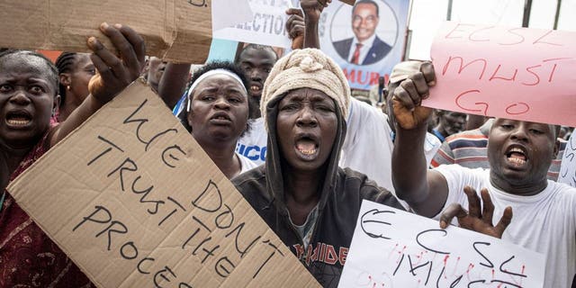 All People's Congress (APC) party protestors