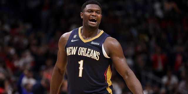 Zion Williamson plays against the Utah Jazz