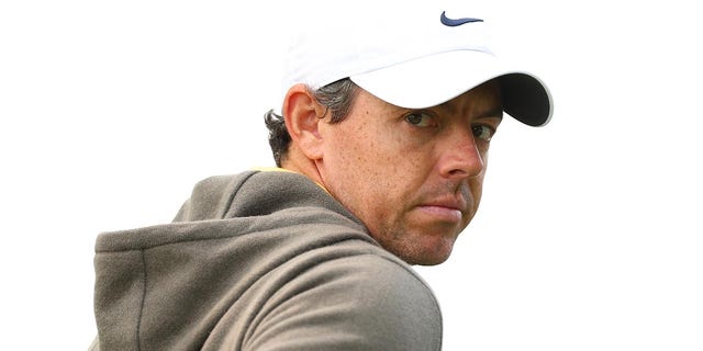 Rory McIlroy at a practice round before the PGA Championship