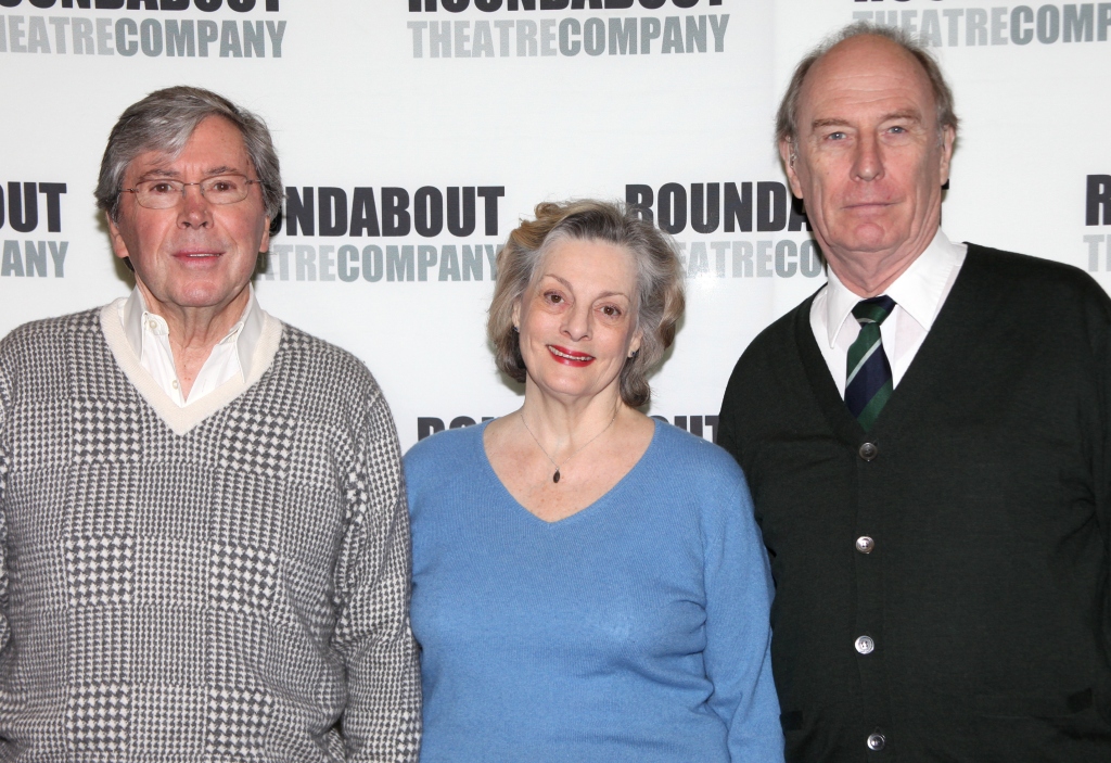 Brian Bedford (L), Dana Ivey and Whitehead after performing the Broadway production "The Importance of Being Earnest" in New York City.