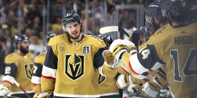 Brett Howden celebrates goal