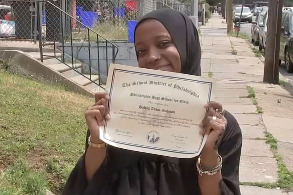 Luckily, the teen was given her diploma following the conclusion of the ceremony.