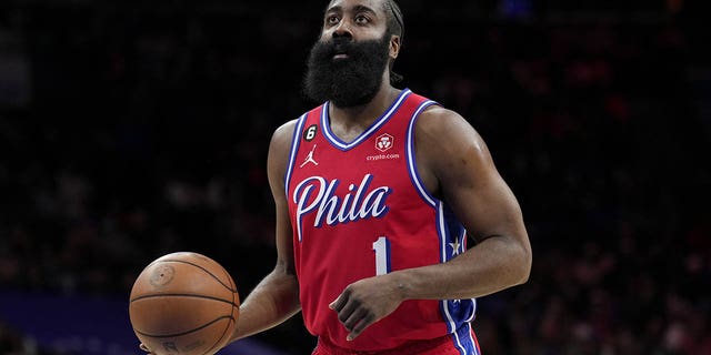 James Harden prepares for free throw