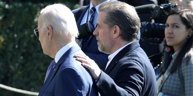 President Biden and Hunter Biden are seen at the White House