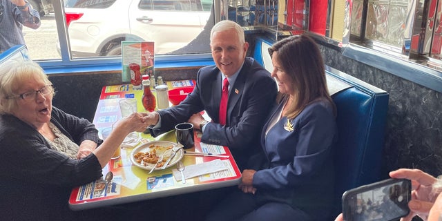 Mike Pence at New Hampshire diner