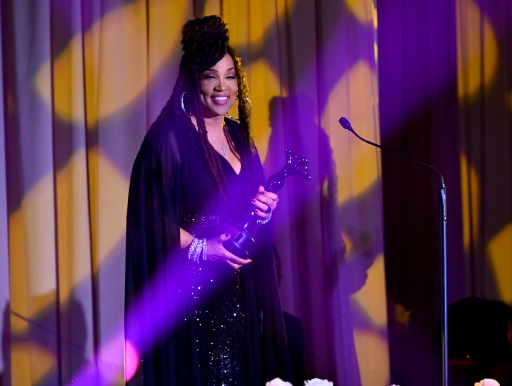 Joy Honoree Kym Whitley speaks onstage during the 2023 BET Her Awards at Thompson Buckhead on March 05, 2023 in Atlanta, Georgia.