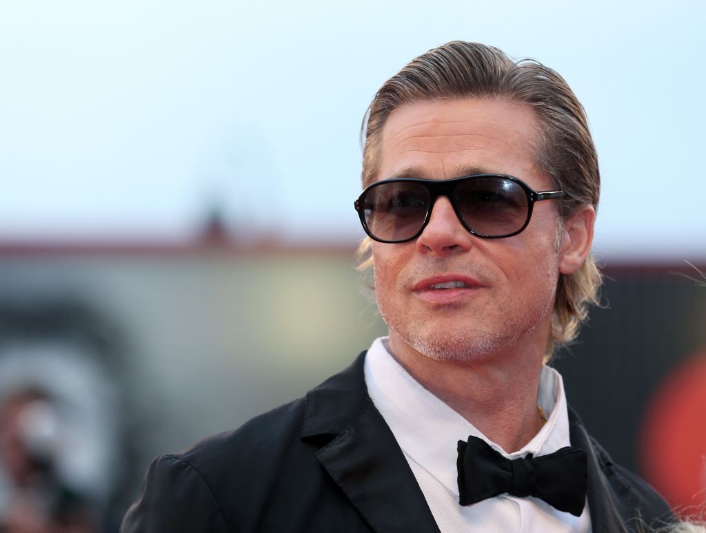 Brad Pitt attends the "Blonde" red carpet at the 79th Venice International Film Festival on Sept. 8, 2022, in Venice, Italy. 