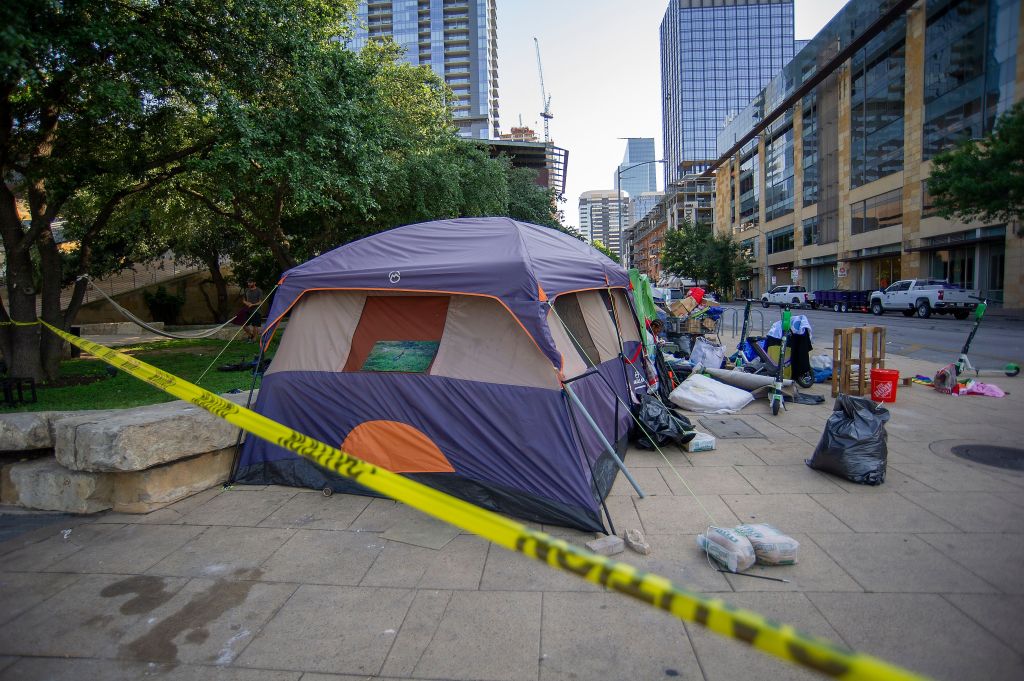 During former Mayor Steve Adler's time in office, the homeless were allowed to pitch tents in the middle of downtown Austin.