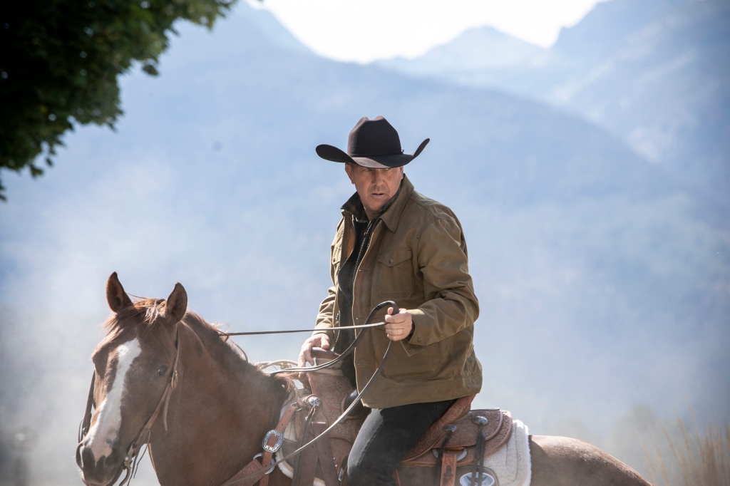 Kevin Costner on a horse. 