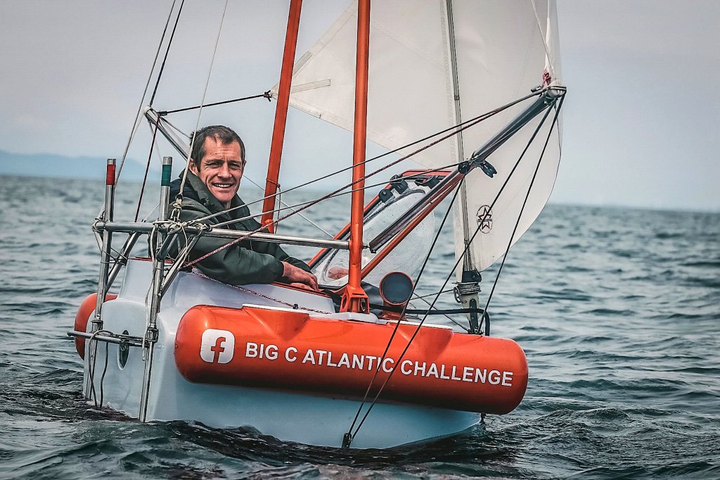 Bedwell sits in Big C. He would have set a world record in Big C for crossing the Atlantic Ocean in the smallest sailboat in history.