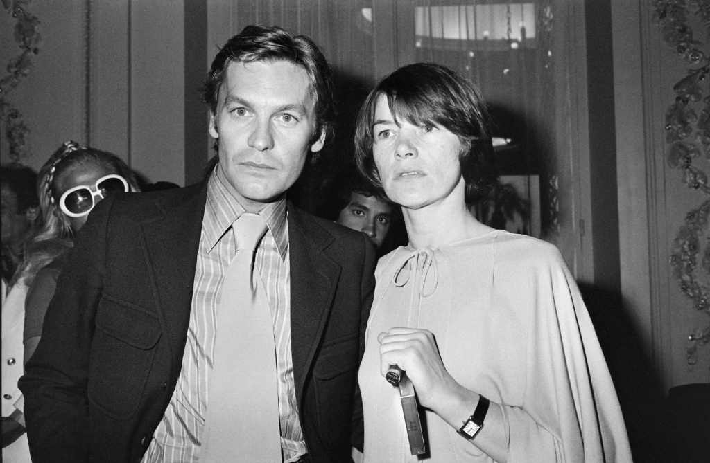 Jackson and Austrian actor Helmut Berger pose together during the 29th Cannes Film Festival in Cannes, France in 1976.