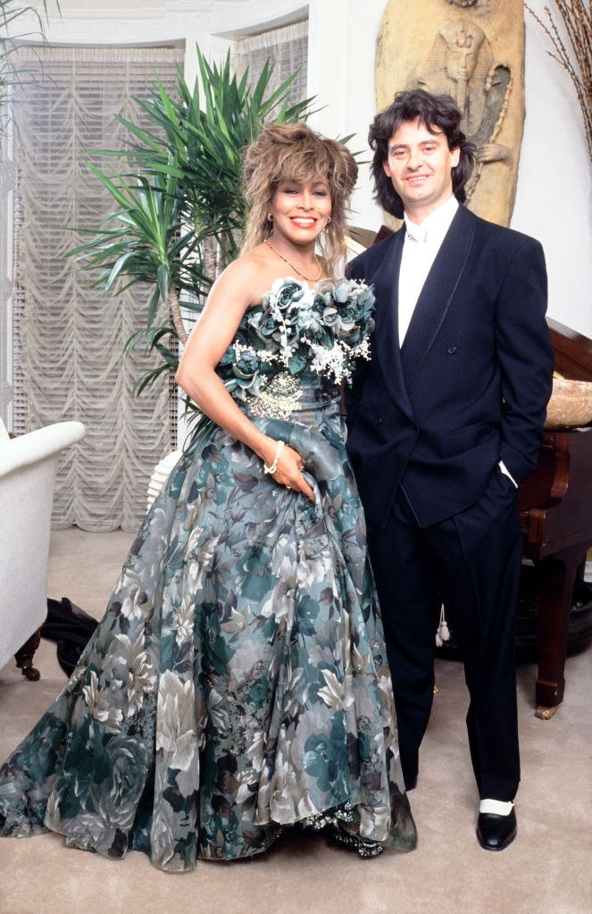 Tina Turner — shown with Erwin Bach to celebrate her 50th birthday in November 1989 — professed that their relationship was "love at first sight."