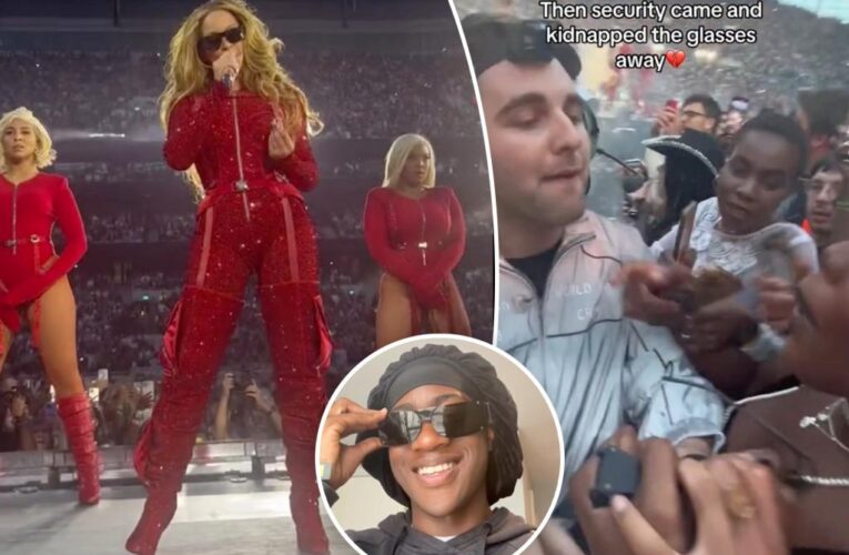 Beyoncé gives fan sunglasses, security snatches them back