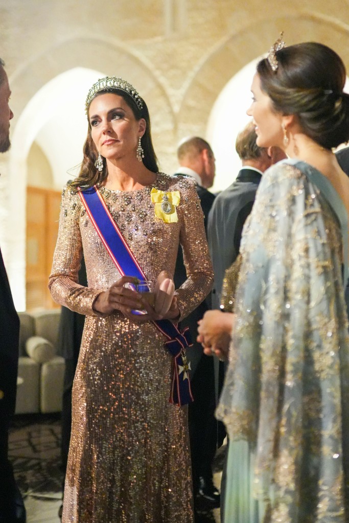 Kate, who is poised to become the next queen of England, was seen speaking with other dignitaries at the event. 