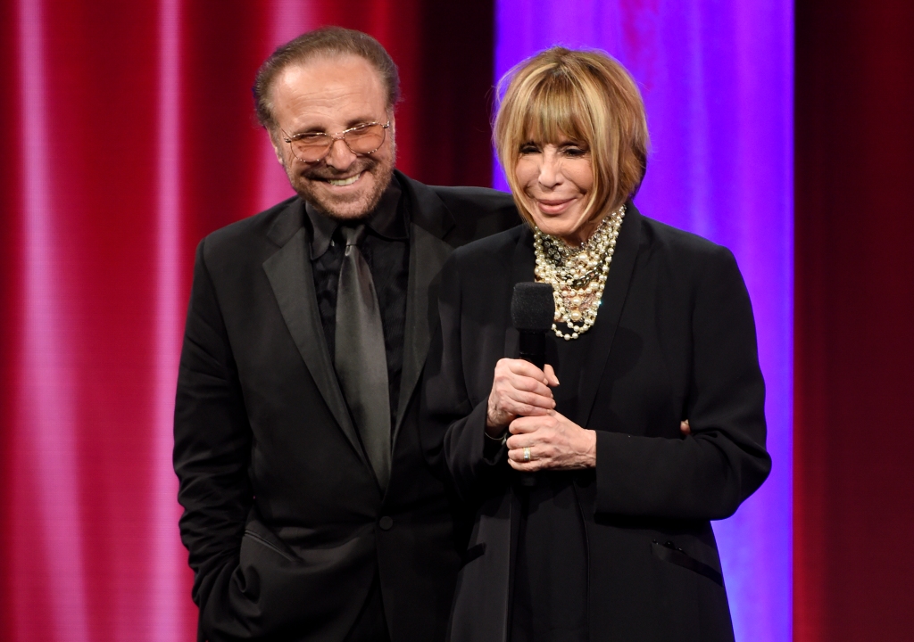 Barry Mann, left, and Cynthia Weil accept the BMI Icon award at the 64th annual BMI Pop Awards on, May 10, 2016, in Beverly Hills, California.