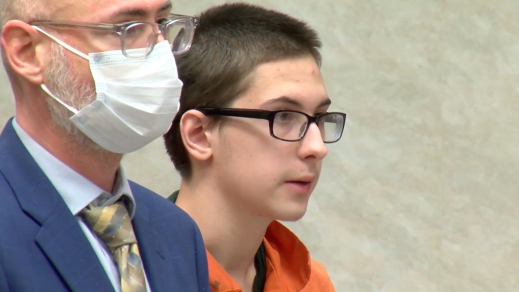 Connor Crowe, then-16, pleaded guilty in November to charges of second-degree murder after gunning down his mother and sister.
