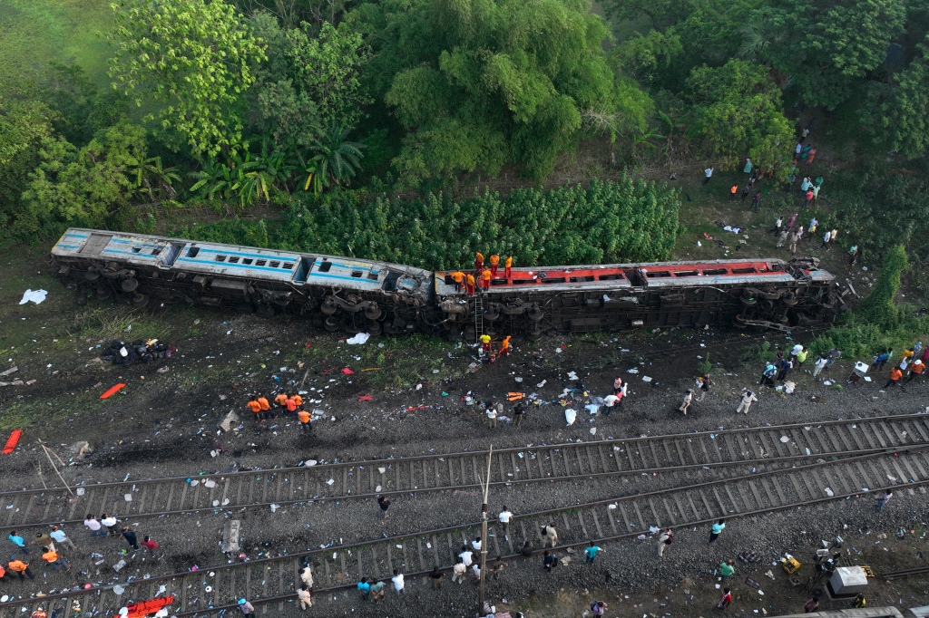 The collision occurred around 7 p.m. local time Friday when the Howrah Superfast Express from Bengaluru hit the Coromandel Express from Kolkata.
