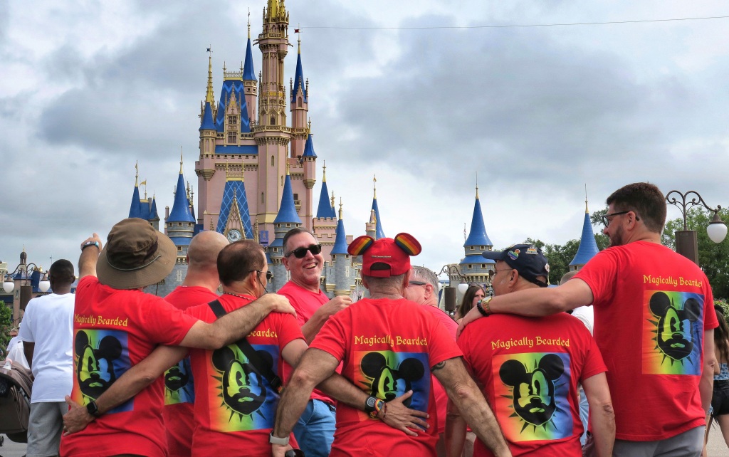 "Gay Days' attendees pose at Disney.