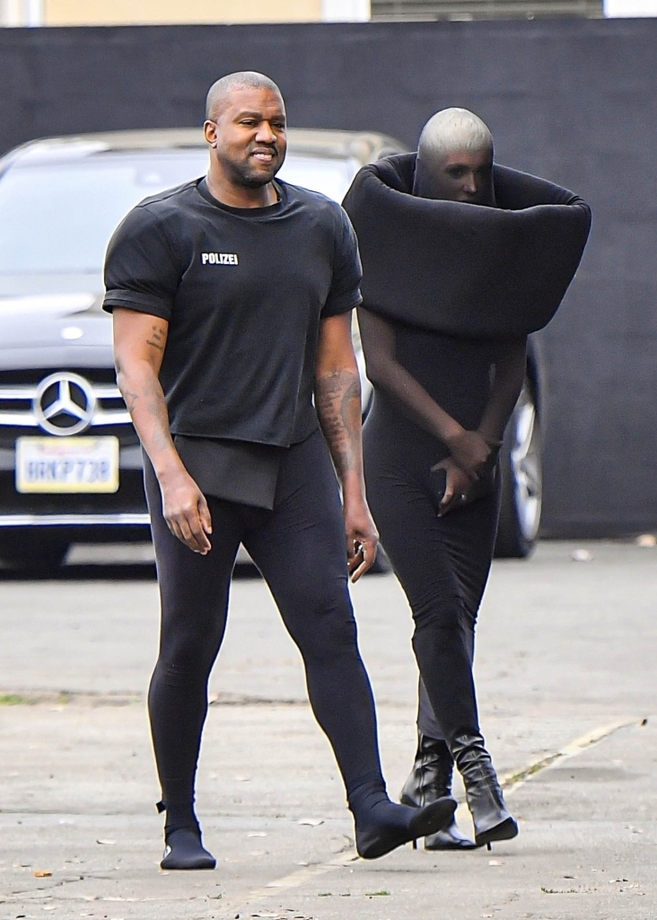 Kanye West and Bianca Censori on their outing.