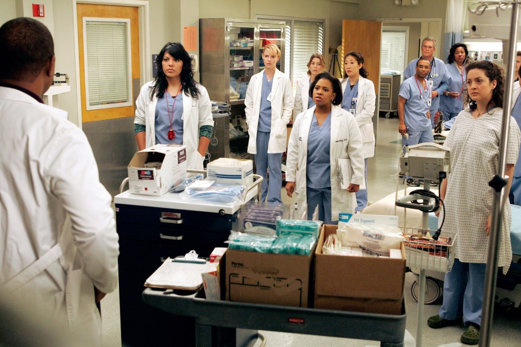 Grey's cast in a still from show