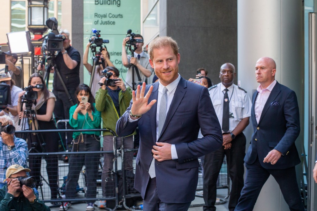 Prince Harry pictured outside a London courthouse on June 7, 2023. 