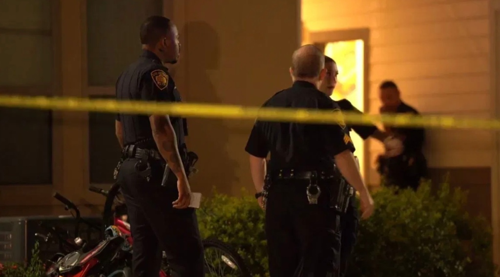 Police at the scene of San Antonio shooting.