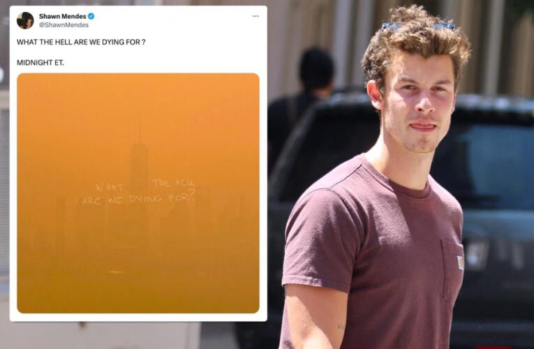 Shawn Mendes slammed for using wildfire smoke as artwork for new song