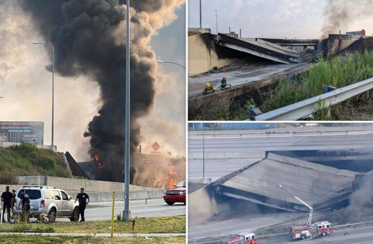 Philadelphia I-95 overpass collapses from tanker blaze