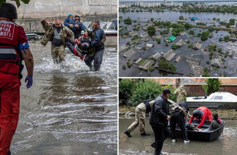 3 dead in Russian attack on boat vacating flooding from dam