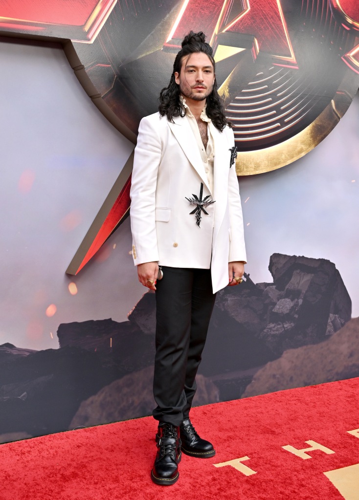 Ezra Miller on the red carpet